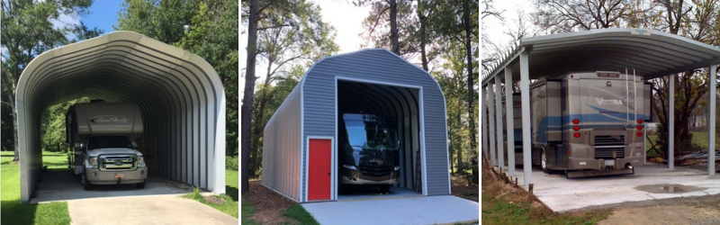 RV shed, RV garage and RV carport